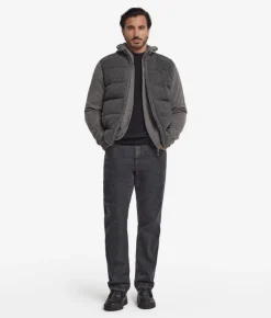Piumino smanicato reversibile in cashmere