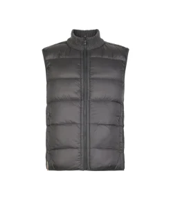 Piumino smanicato reversibile in cashmere