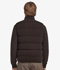 Piumino smanicato reversibile in cashmere