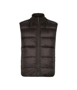 Piumino smanicato reversibile in cashmere