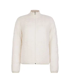 Piumino trecce reversibile in cashmere e tessuto tecnico