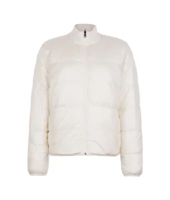 Piumino trecce reversibile in cashmere e tessuto tecnico