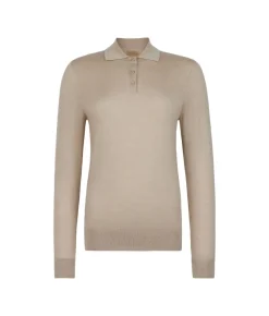 Polo a manica lunga in Cashmere Ultrafine