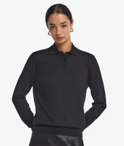 Polo a manica lunga in Cashmere Ultrafine