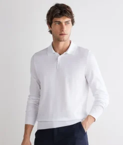 Polo a manica lunga in cotone