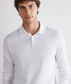 Polo a manica lunga in cotone
