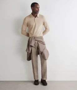 Polo a manica lunga in cotone
