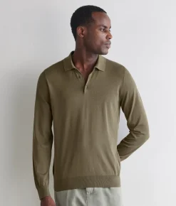 Polo a manica lunga in cotone
