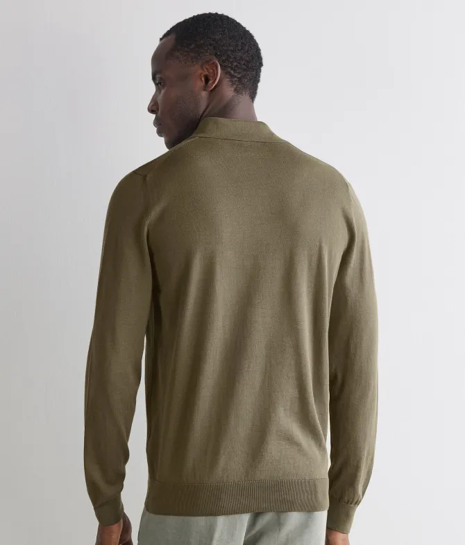 Polo a manica lunga in cotone