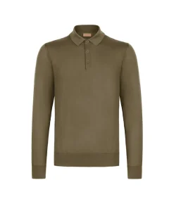 Polo a manica lunga in cotone