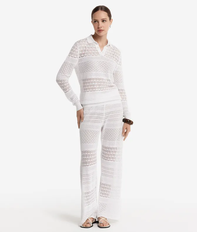 Polo crochet in cotone