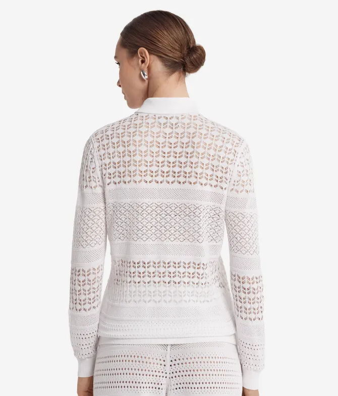 Polo crochet in cotone