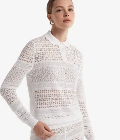 Polo crochet in cotone