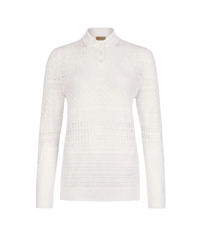 Polo crochet in cotone