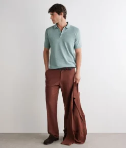 Polo in lino cotone