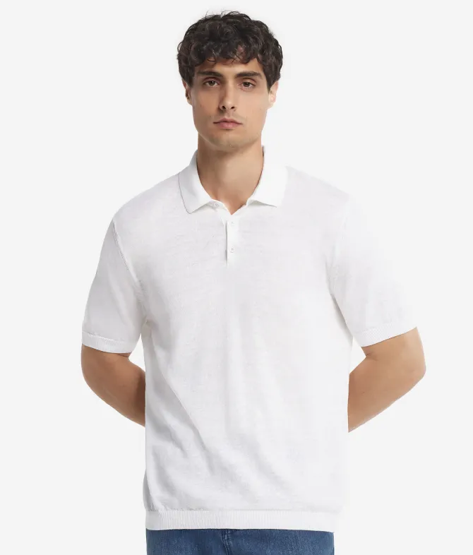 Polo in lino cotone