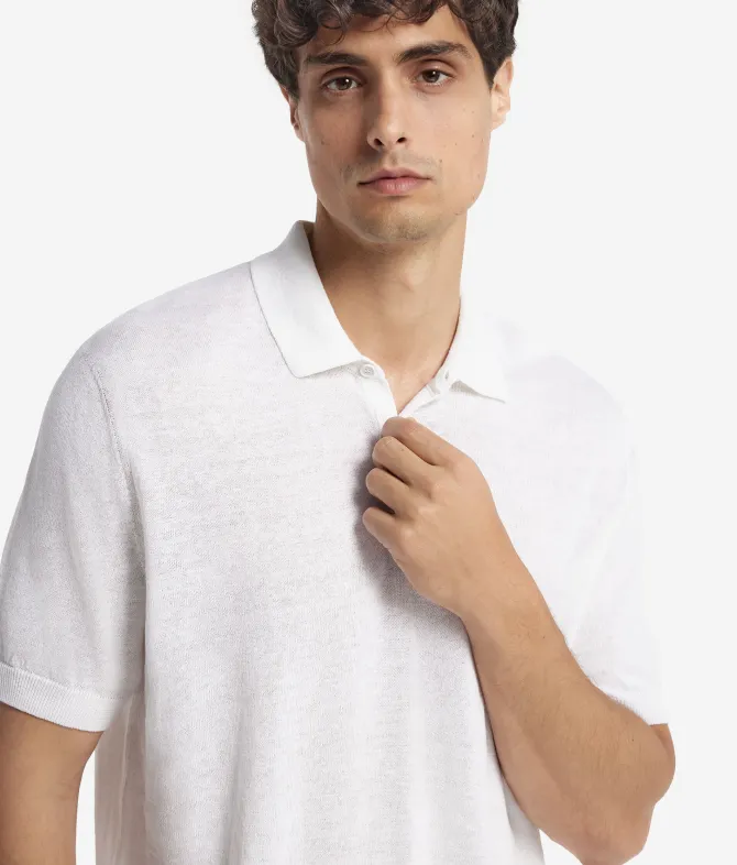 Polo in lino cotone