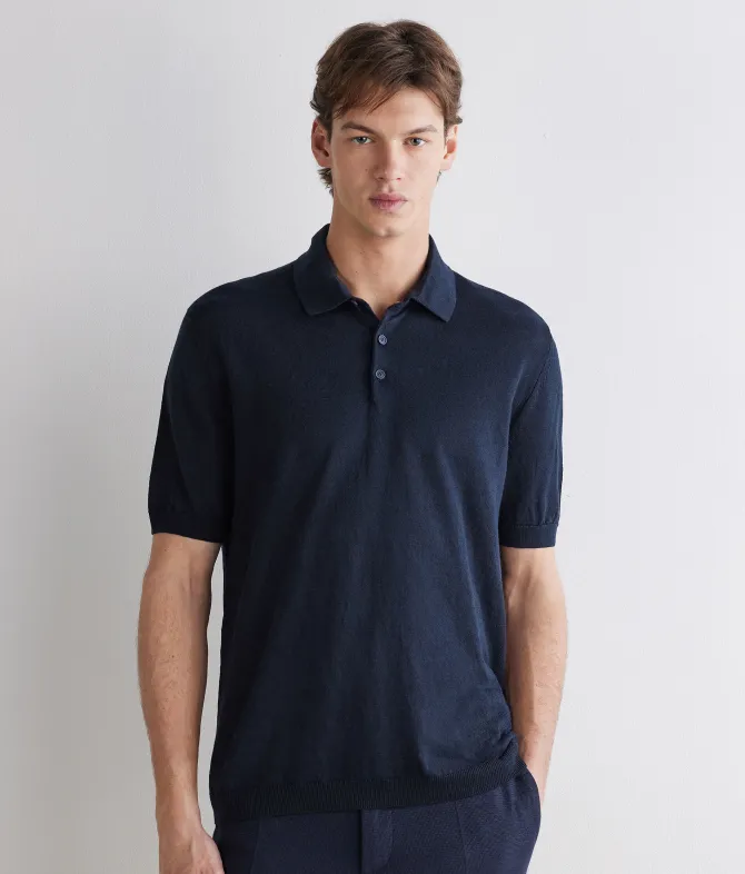 Polo in lino cotone