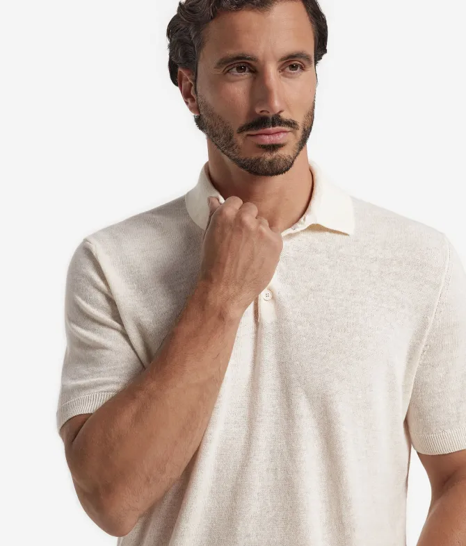 Polo in lino cotone