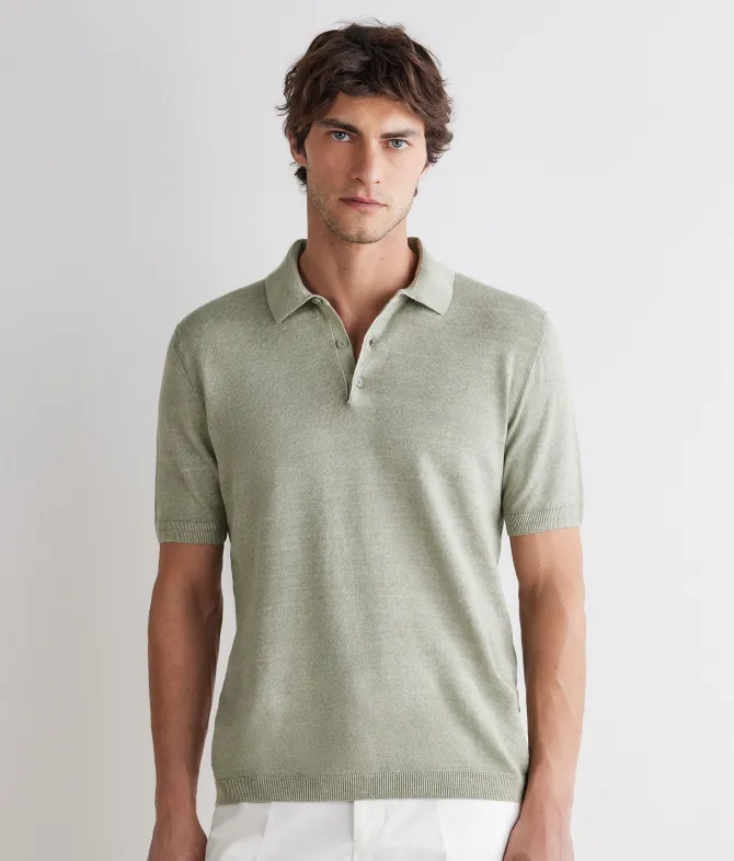 Polo in lino cotone