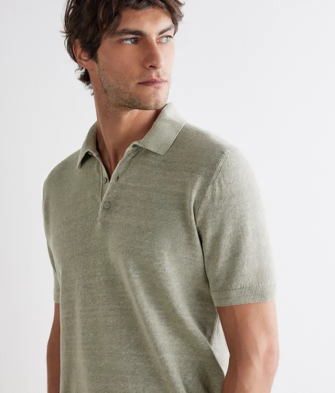 Polo in lino cotone
