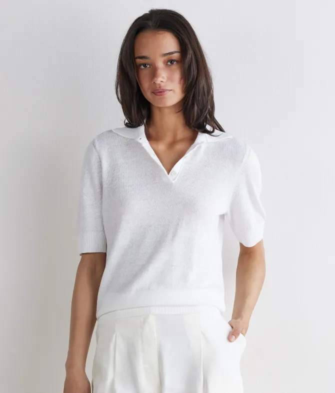 Polo in lino cotone