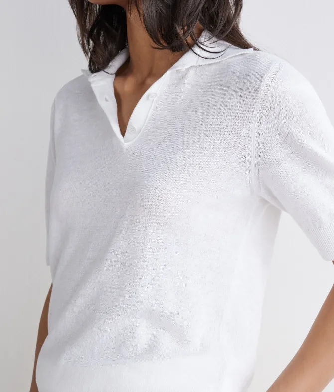 Polo in lino cotone