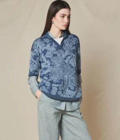 Polo jacquard botanico
