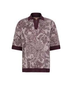 Polo jacquard botanico
