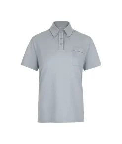 Polo piquet in cotone e seta