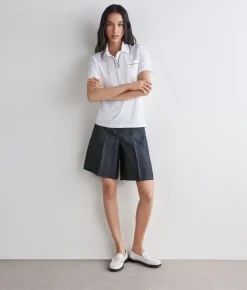 Polo piquet in cotone e seta