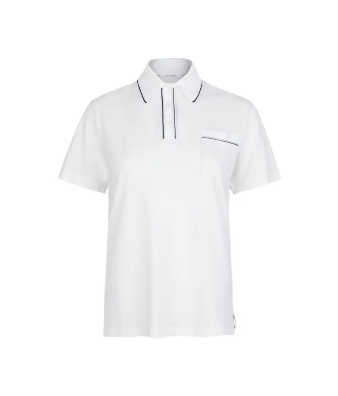 Polo piquet in cotone e seta