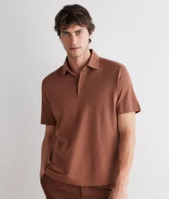 Polo piquet in cotone seta