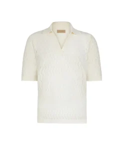 Polo punto onda in lino cotone