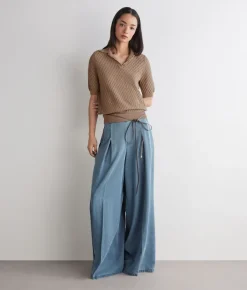 Polo punto rombo in cotone