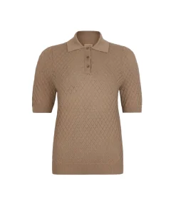Polo punto rombo in cotone