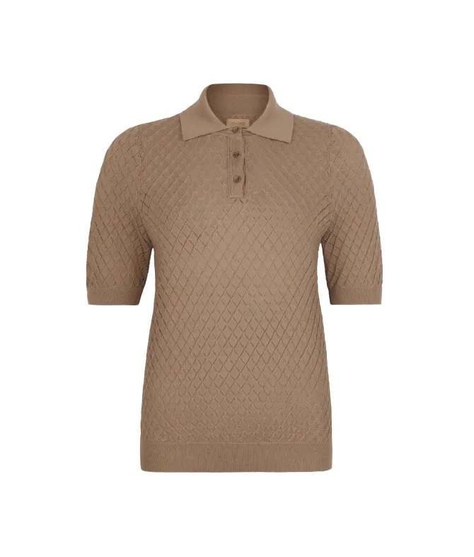 Polo punto rombo in cotone