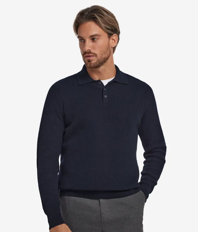 Polo punto waffle in Cashmere Ultrasoft