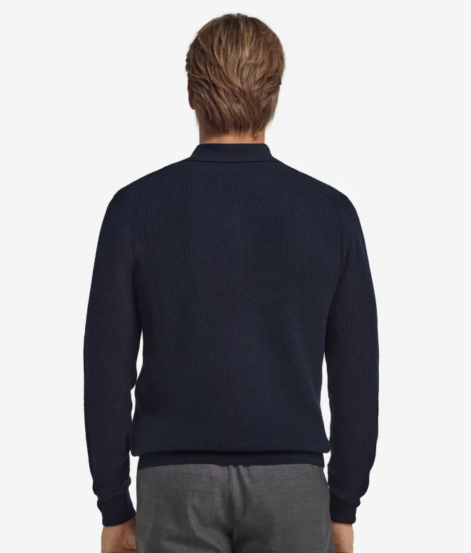 Polo punto waffle in Cashmere Ultrasoft