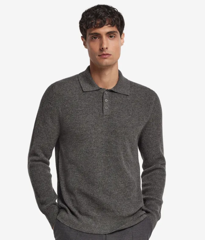 Polo punto waffle in Cashmere Ultrasoft