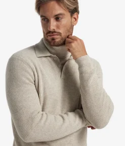 Polo punto waffle in Cashmere Ultrasoft