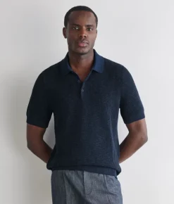 Polo punto waffle in cotone