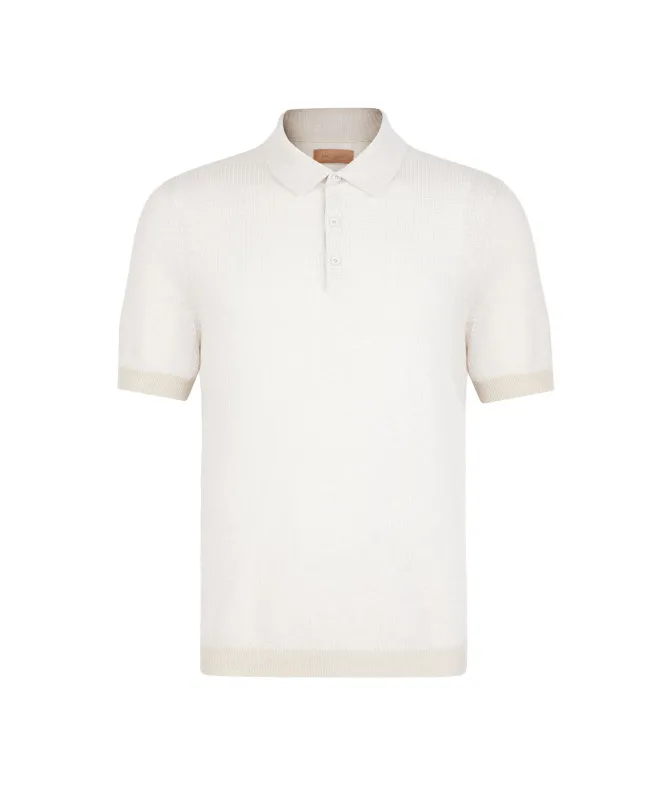 Polo punto waffle in cotone