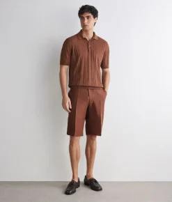 Polo trecce coste in lino e cotone