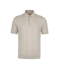 Polo trecce coste in lino e cotone