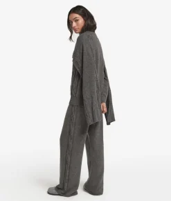 Sciarpa con trecce e strass in Cashmere Ultrasoft