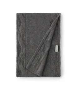 Sciarpa con trecce e strass in Cashmere Ultrasoft