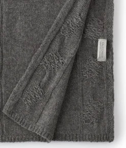 Sciarpa con trecce e strass in Cashmere Ultrasoft