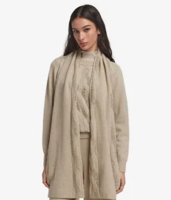 Sciarpa con trecce e strass in Cashmere Ultrasoft
