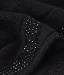 Sciarpa con trecce e strass in Cashmere Ultrasoft